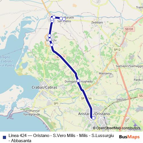 Linea 424 bus Line Map