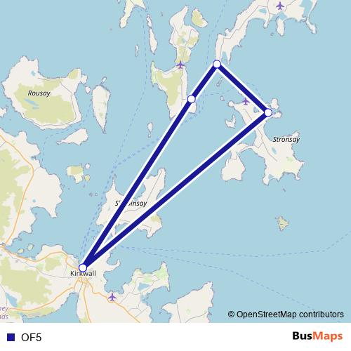 OF5 ferry Line Map