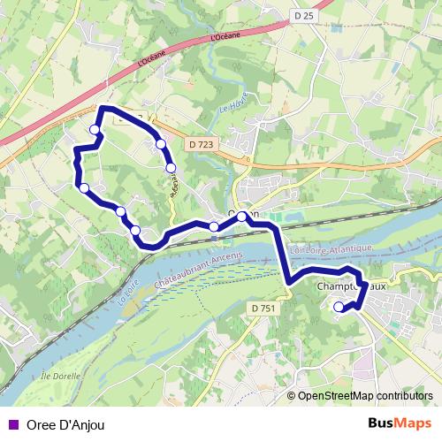 Oree D'Anjou bus Line Map
