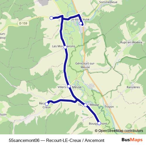 55sancemont06 bus Line Map