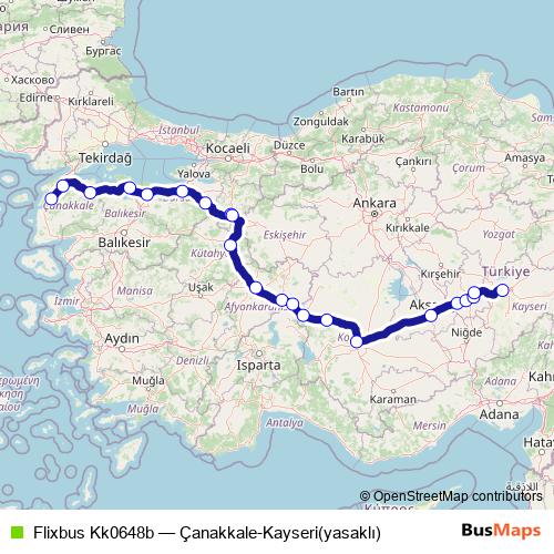 Flixbus Kk0648b bus Line Map