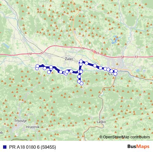 PR A18 0180 6 (59455) bus Line Map