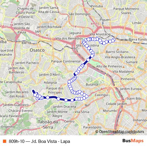 809h-10 bus Line Map