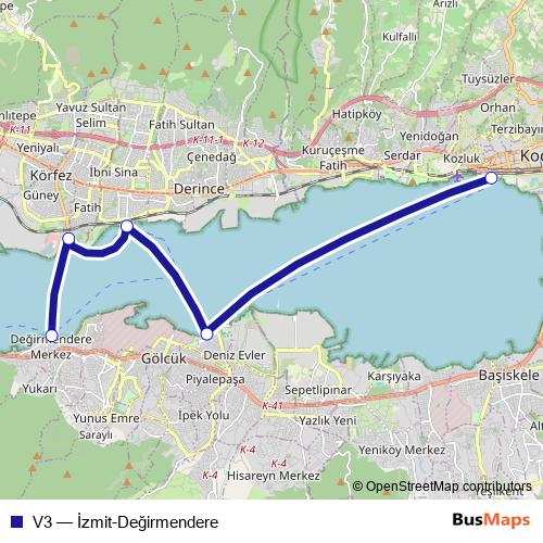 V3 ferry Line Map