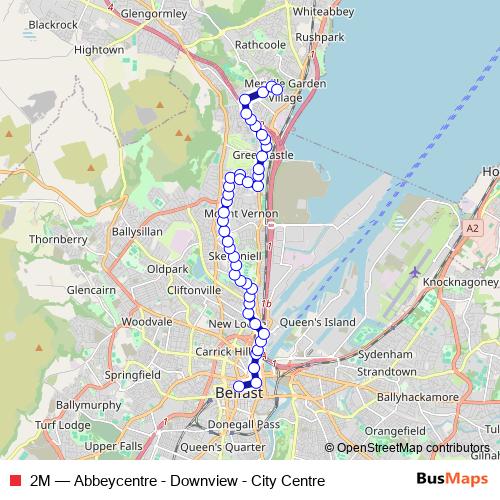 2M bus Line Map