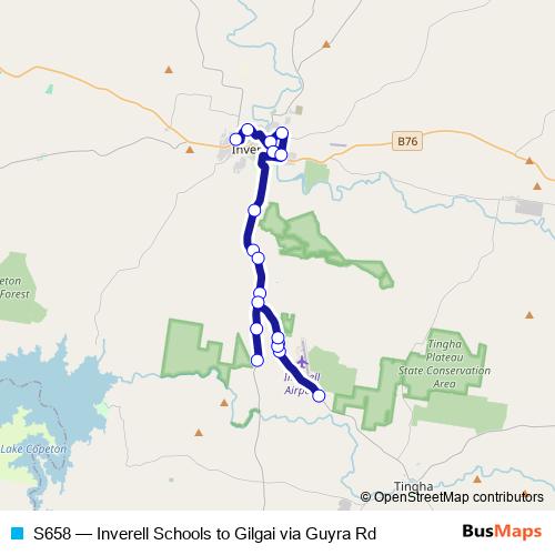 S658 bus Line Map