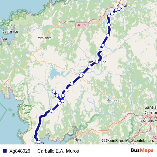 Xg848026 bus Line Map