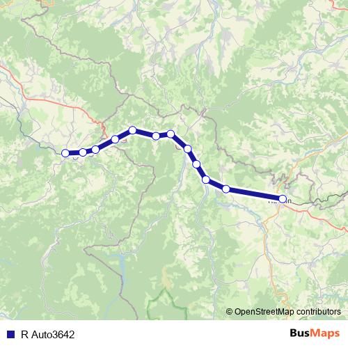 R Auto3642 bus Line Map
