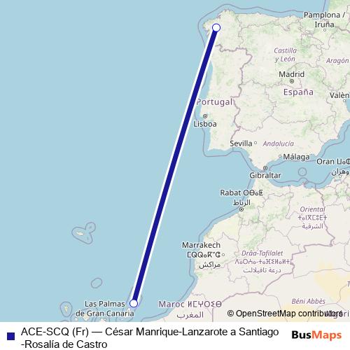 ACE-SCQ (Fr) air Line Map