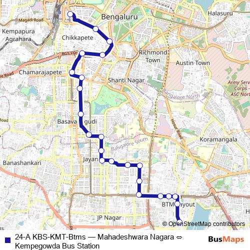 24-A KBS-KMT-Btms bus Line Map