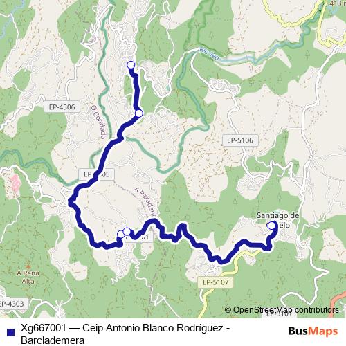 Xg667001 bus Line Map