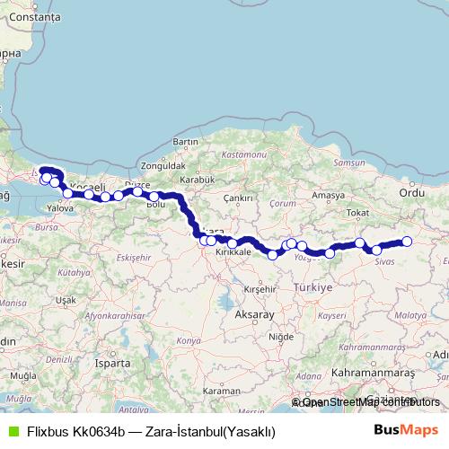 Flixbus Kk0634b bus Line Map