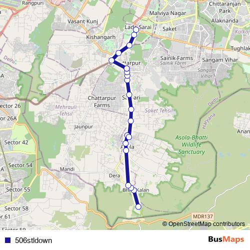 506stldown bus Line Map
