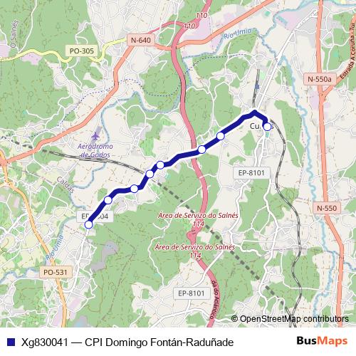 Xg830041 bus Line Map