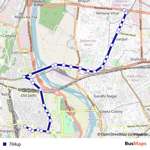 784up bus Line Map