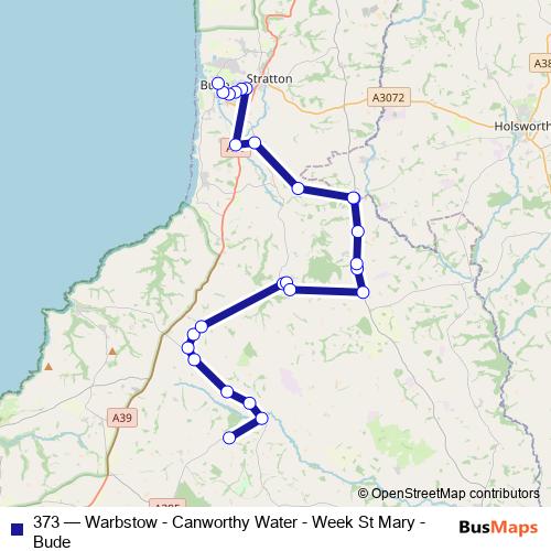 373 bus Line Map