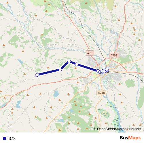 373 bus Line Map