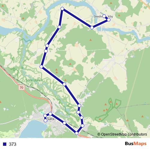 373 bus Line Map