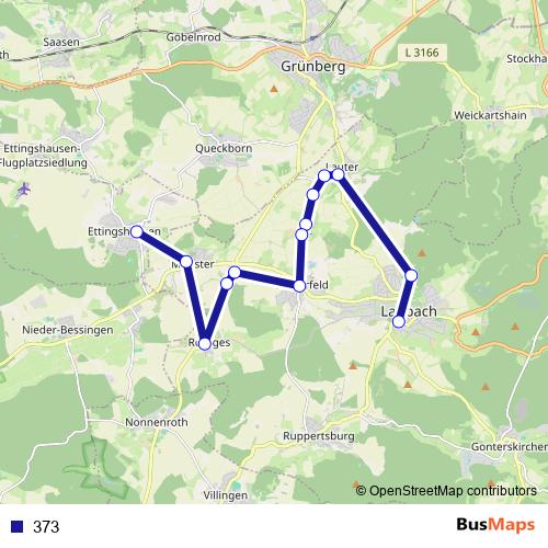 373 bus Line Map