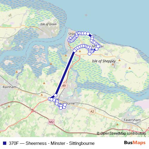 370F bus Line Map