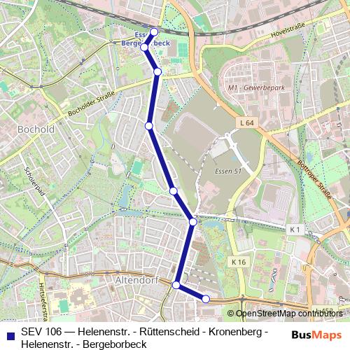 SEV 106 bus Line Map