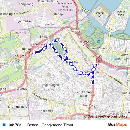 Jak.78a bus Line Map