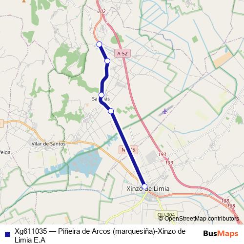Xg611035 bus Line Map