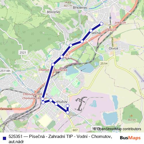 525351 trolleybus Line Map