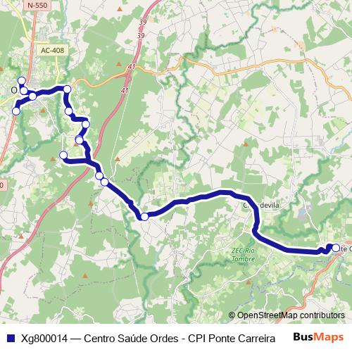 Xg800014 bus Line Map