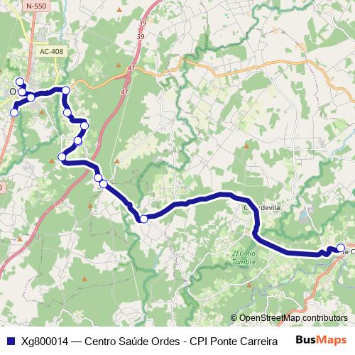 Xg800014 bus Line Map