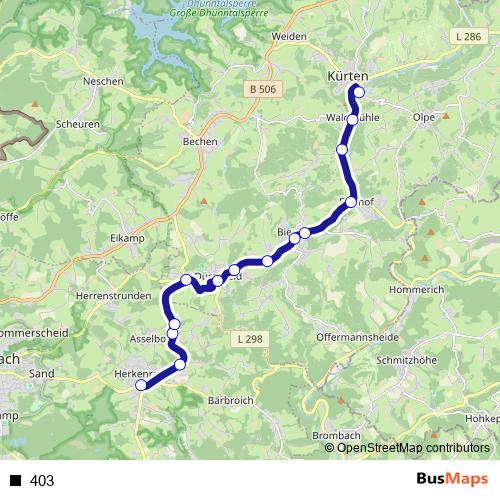 403 bus Line Map