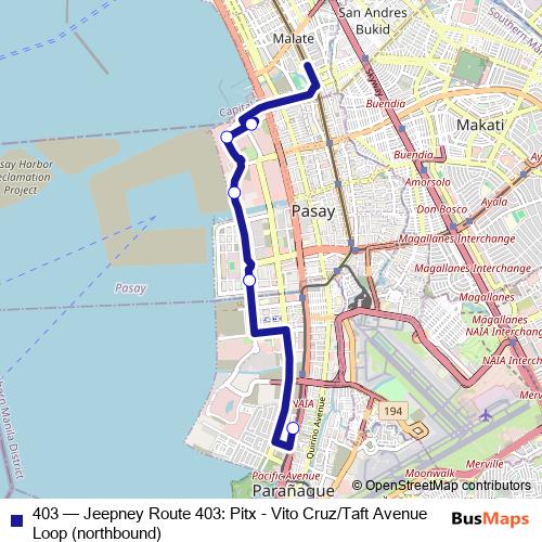 403 bus Line Map