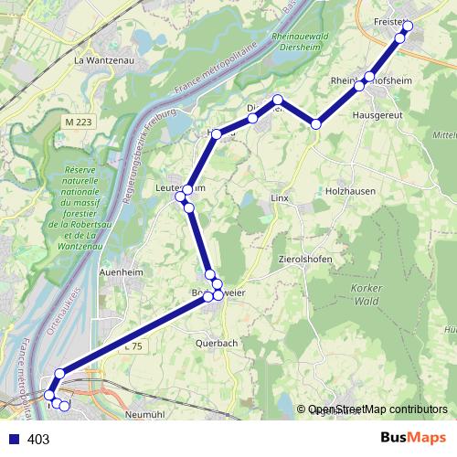 403 bus Line Map