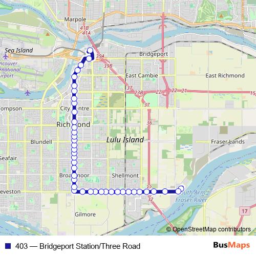 403 bus Line Map