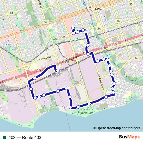 403 bus Line Map