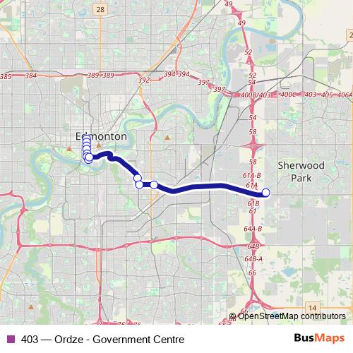 403 bus Line Map