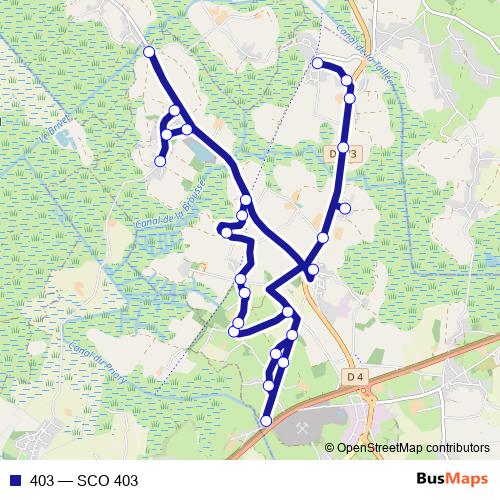 403 bus Line Map