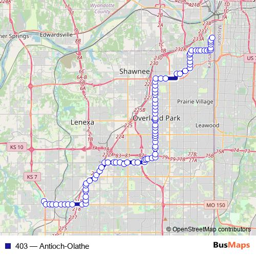 403 bus Line Map