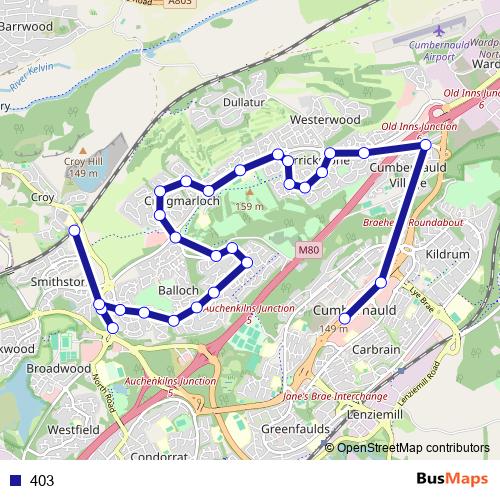 403 bus Line Map