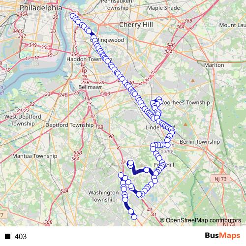 403 bus Line Map