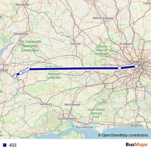 403 bus Line Map