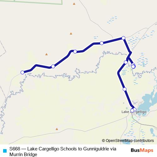 S668 bus Line Map