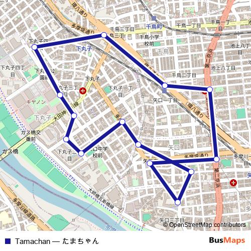 Tamachan bus Line Map