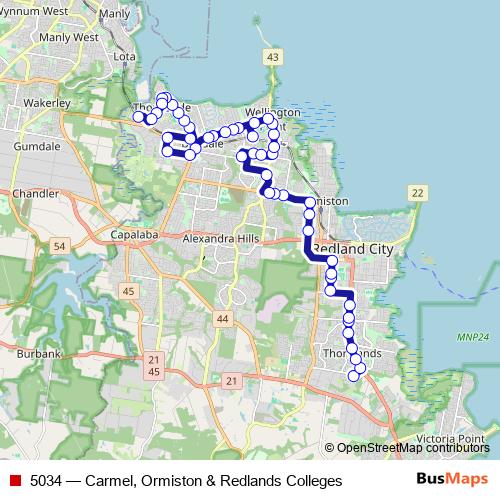 5034 bus Line Map