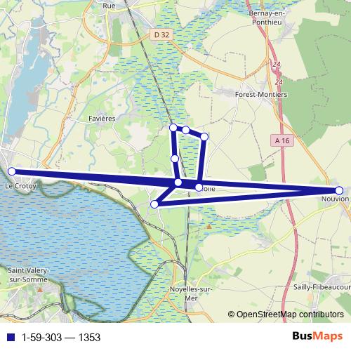 1-59-303 bus Line Map