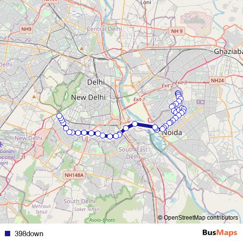 398down bus Line Map