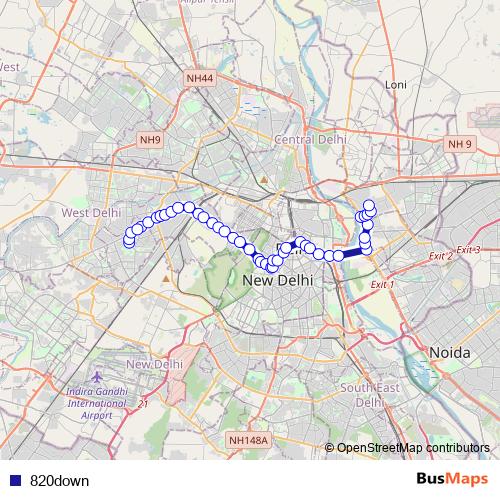 820down bus Line Map