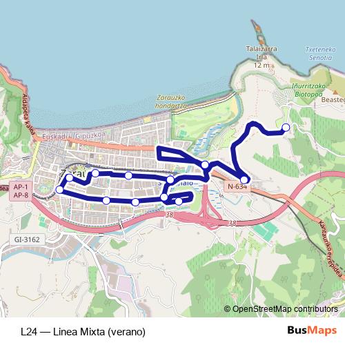 L24 bus Line Map