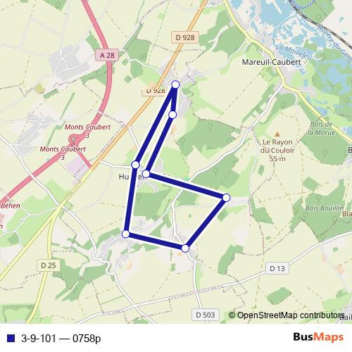 3-9-101 bus Line Map