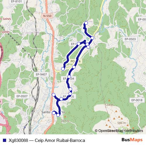 Xg830088 bus Line Map
